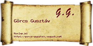 Görcs Gusztáv névjegykártya