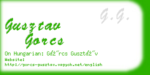 gusztav gorcs business card